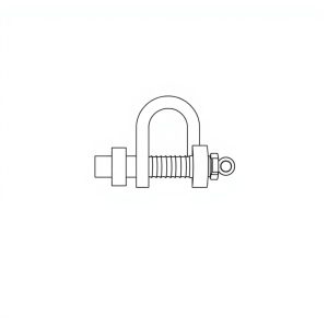 Safety Pin Bolt & Nut Type D Shackle -  35.0MT (S35B02)