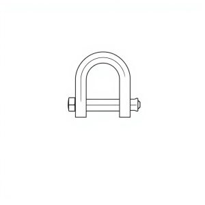Safety Pin Bolt & Nut Type Bow Shackle - 8.5MT (S8B20)