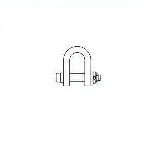 Safety Pin Bolt & Nut Type Bow Shackle - 6.5MT (S6B12)