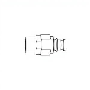 Fitting, Hyd, Str c/w Ferrule, 1/2" JICF x 1/2" Hose Tail (HF-00343)