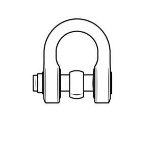 Safety Pin Bolt & Nut Type Bow Shackle -9.5MT (S9B01)
