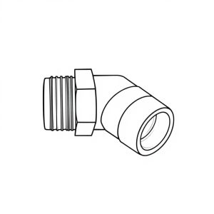 Adapter, Hyd, 90 Deg Elbow 3/8'' Npt(M) x 1/2'' Jic(M) (HF-00117)