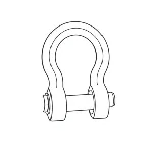 Safety Pin Boll & Nut Type Bow Shackle - 6.5MT (S6B02)