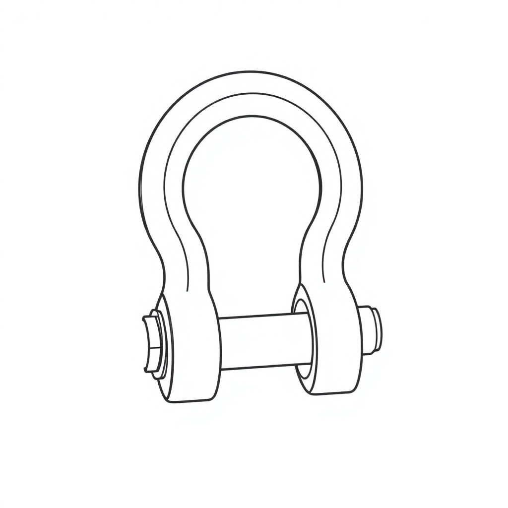Safety Pin Boll & Nut Type Bow Shackle - 6.5MT (S6B02)