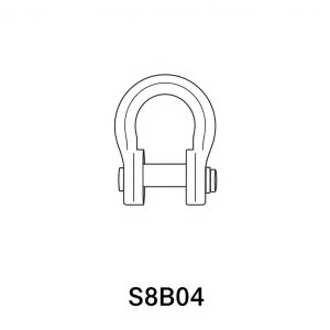 Safety Pin Bolt & Nut Type Bow Shackle -  8.5MT (S8B04)