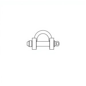 Safety Pin Bolt & Nut Type Bow Shackle -  9.5MT (S9B07)