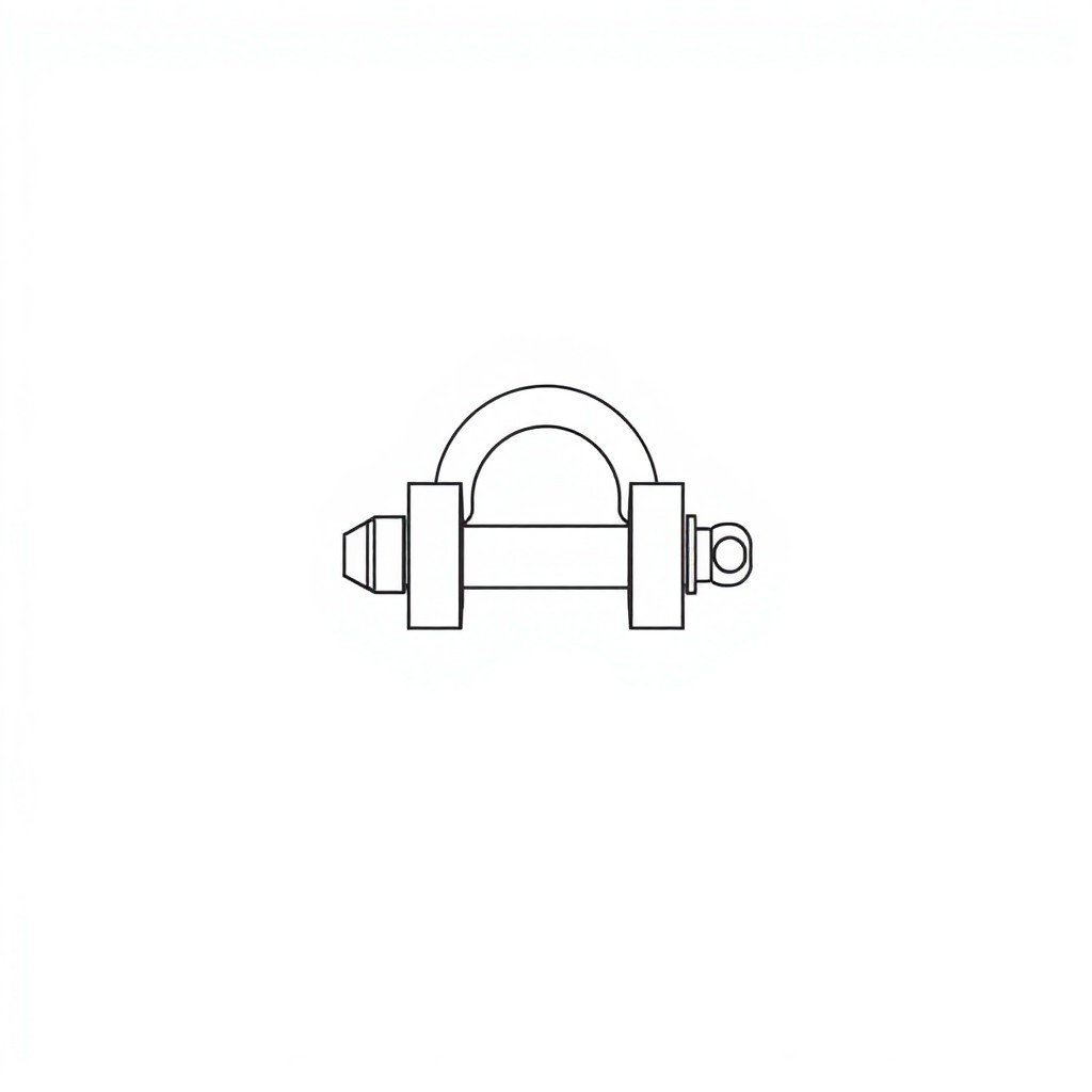 Safety Pin Bolt & Nut Type Bow Shackle - 9.5MT (S9B07)
