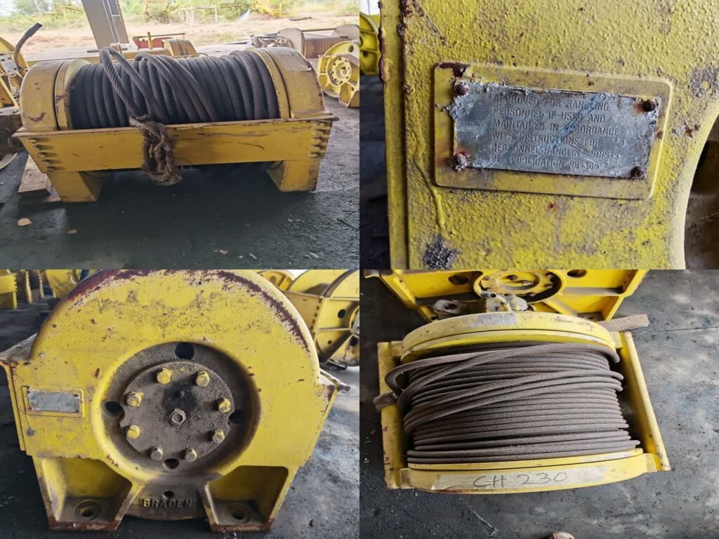 Winch CH230B-35090-01-1, w/ Motor, S/N: 0803792