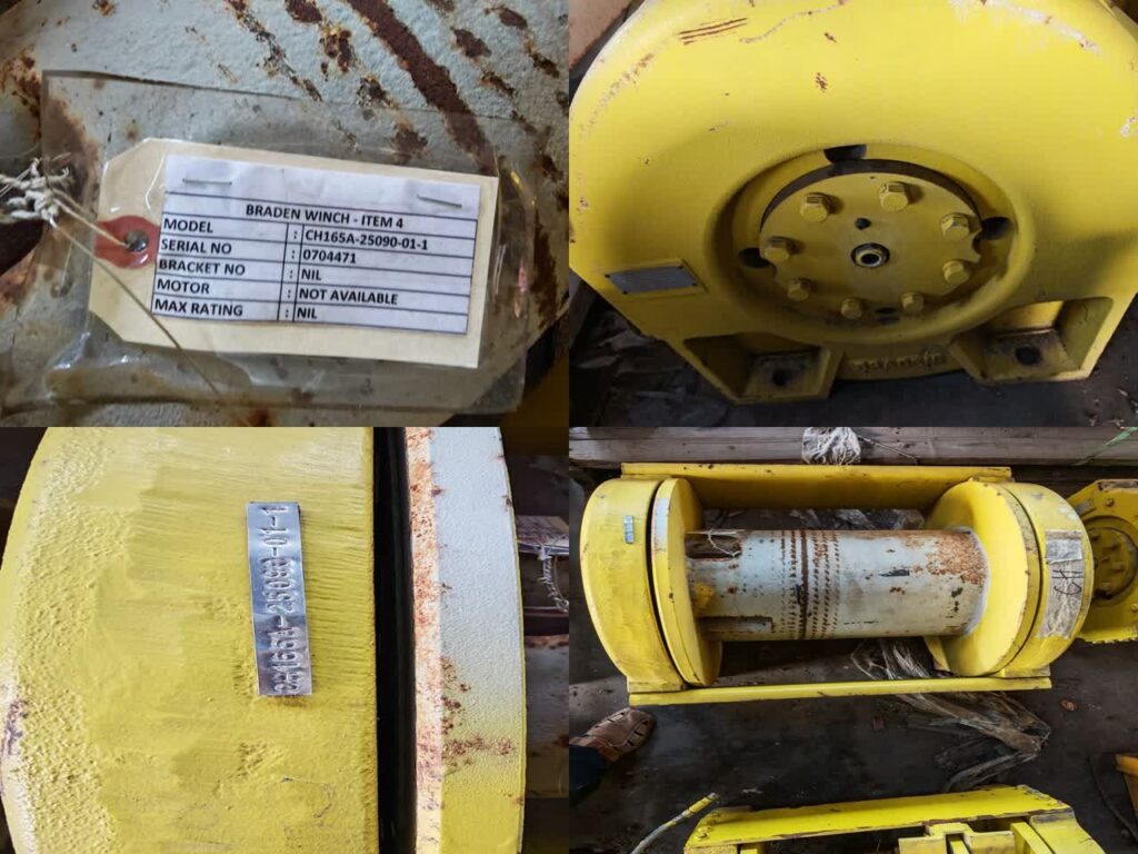 Winch CH165A-25090-01-1, w/o Motor, S/N: 0704471