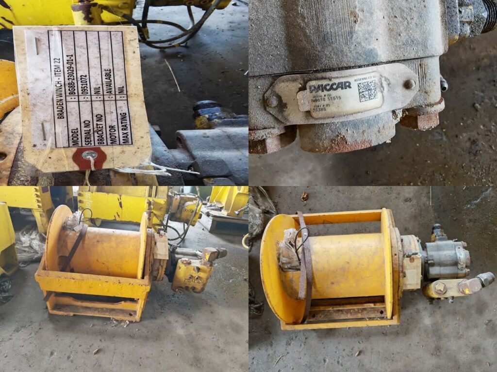 Winch BG8B-23029-01-1, w/ Motor, S/N: 0951072