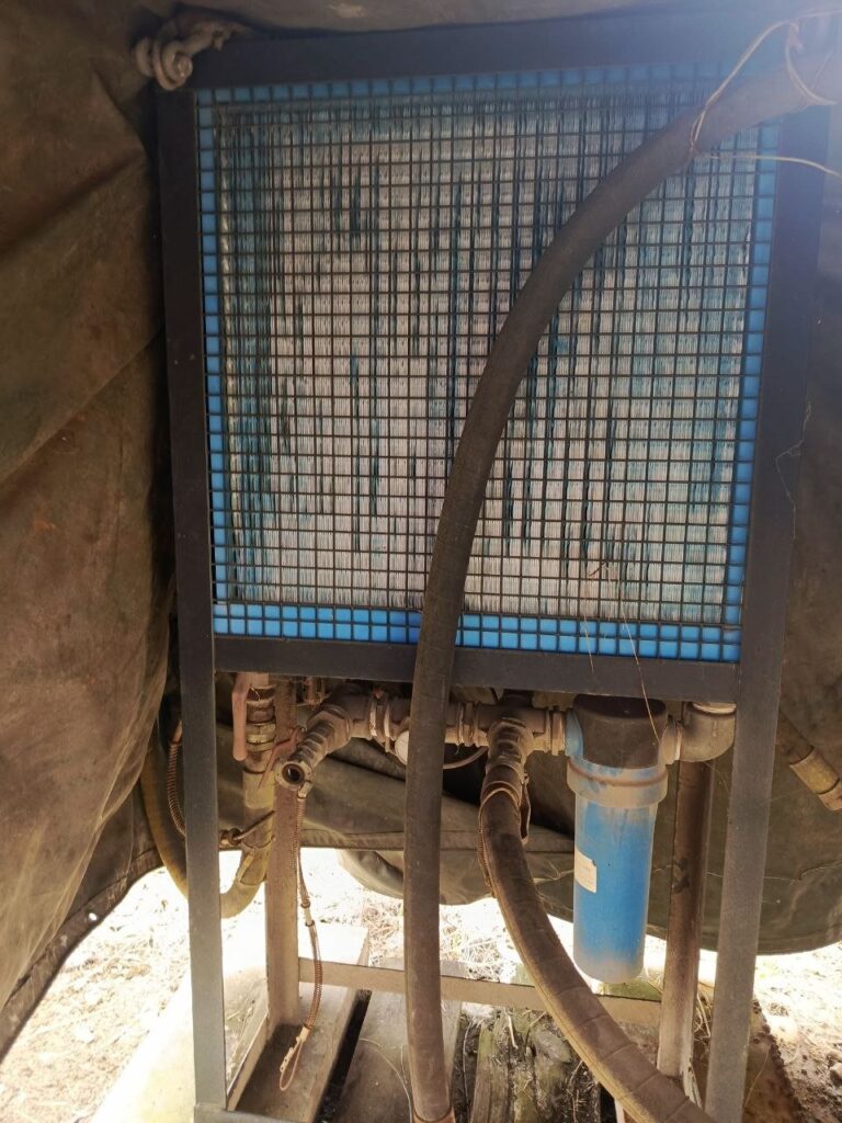Air-cooled aftercooler for compressed air, with water separator (Speedlock)